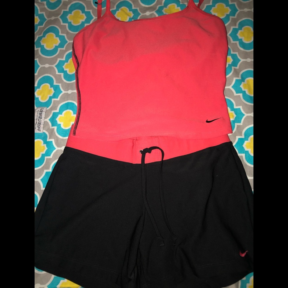 Nike shorts and work out top